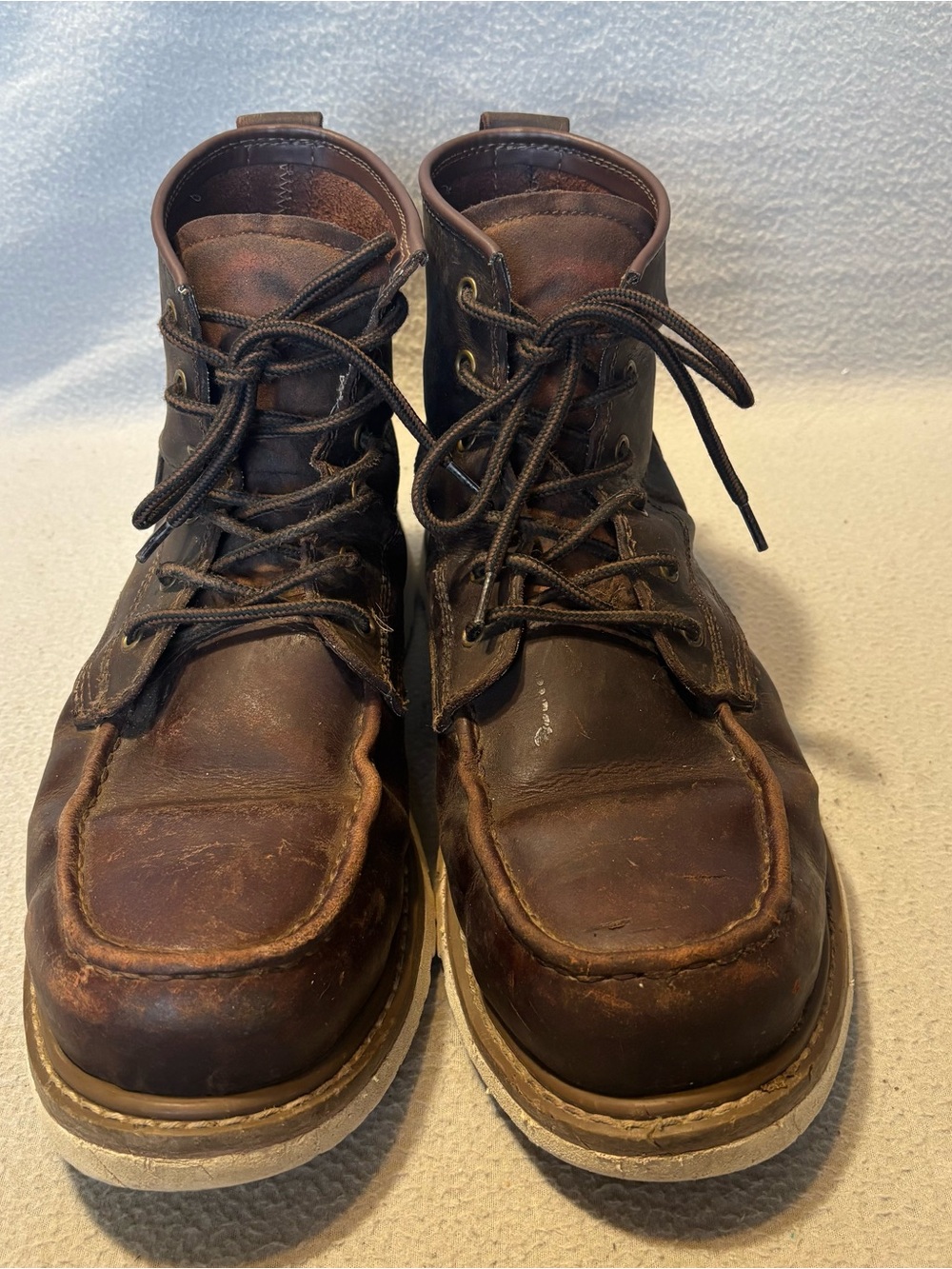 Brazos Wyatt Men's 11.5D Brown Leather Round Composite Toe Ankle Work Boots